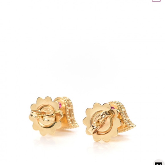 Roberto Coin 18k yellow gold and pave diamond earrings worn twice beautiful - Picture 3 of 6